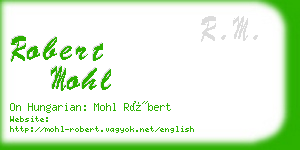 robert mohl business card